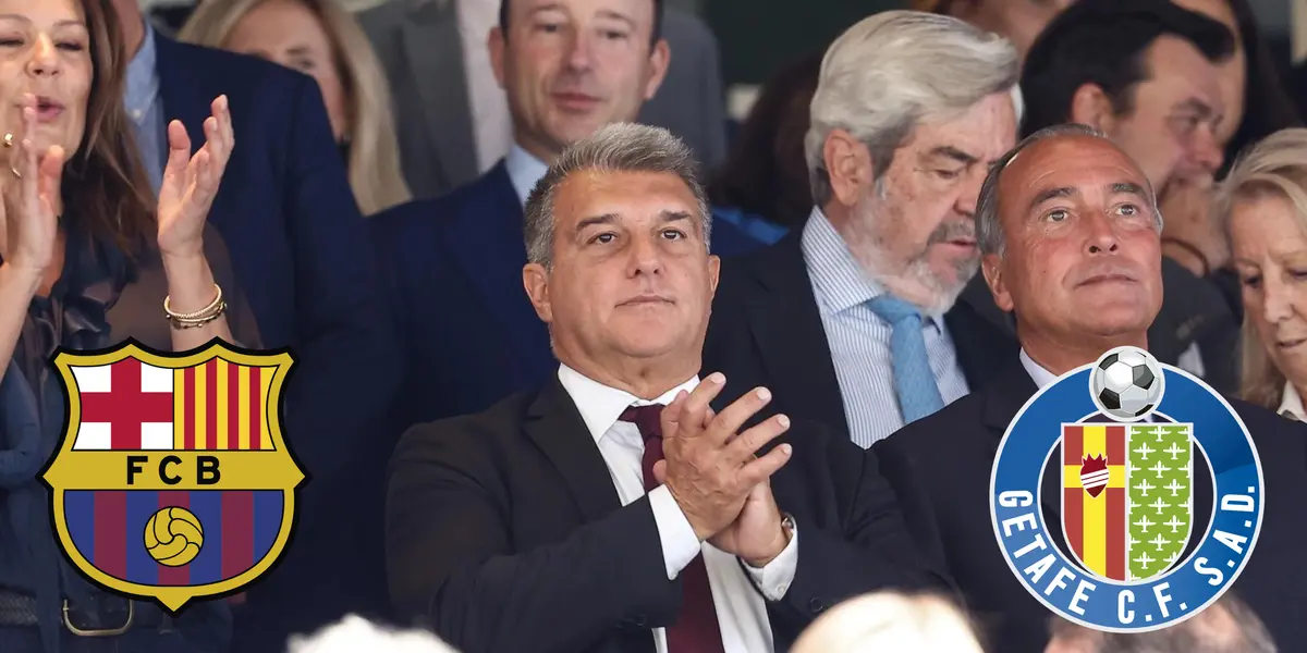 El presidente del Barça no pierde el tiempo y mira con quien miró el encuentro ante Getafe