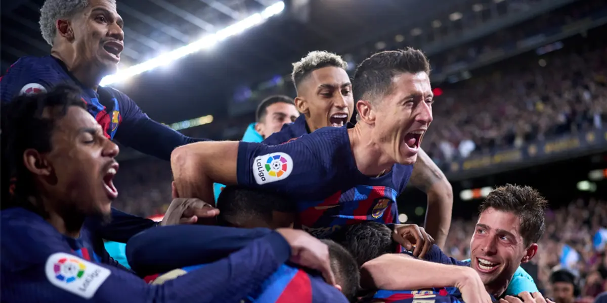 Jugadores del Barça celebrando un gol