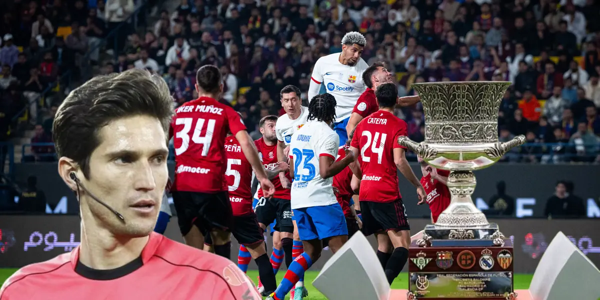 Atraco en la Supercopa, el Barça empata con el Osasuna al descanso pero por Muñiz Ruiz