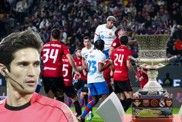 Atraco en la Supercopa, el Barça empata con el Osasuna al descanso pero por Muñiz Ruiz