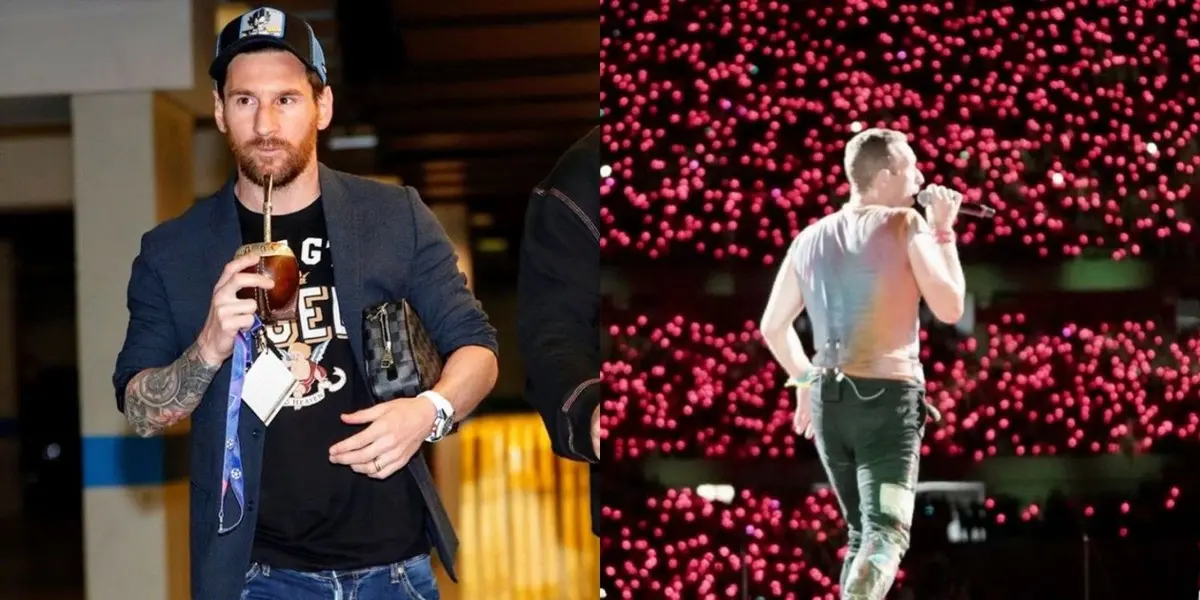 El astro argentino fue a ver el recital de Coldplay y los fanáticos lo reconocieron