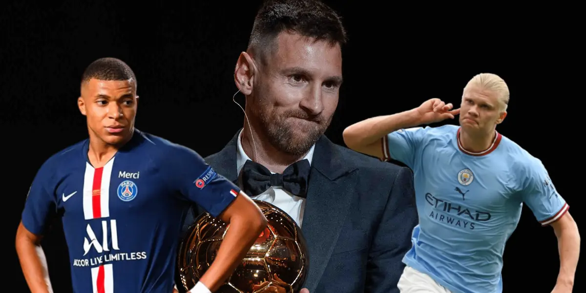 El astro argentino le dedicó unas palabras al noruego, con su ex compañero Mbappé al lado