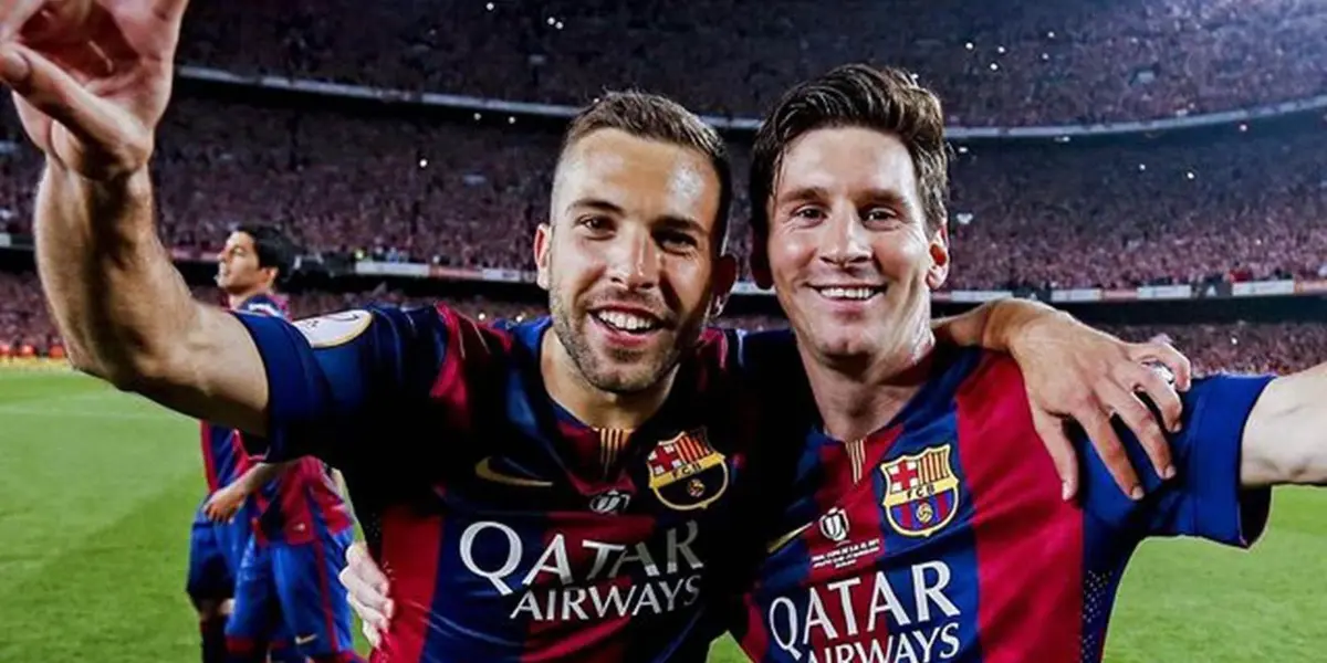 El astro argentino no quiso ser menos y le envió un emotivo mensaje a Jordi Alba en su despedida