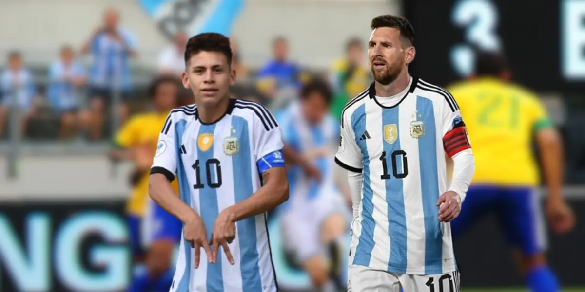 El astro argentino parece haber encontrado un pupilo de su misma nacionalidad y, al igual que le pasó a él con Maradona, ya empiezan a hacer goles similares