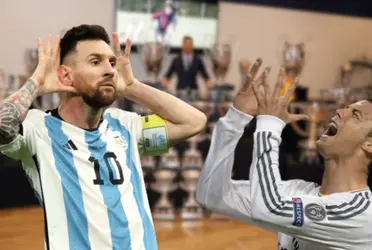 El astro argentino sorprendió a todos con las declaraciones que ningunearon al delantero portugués