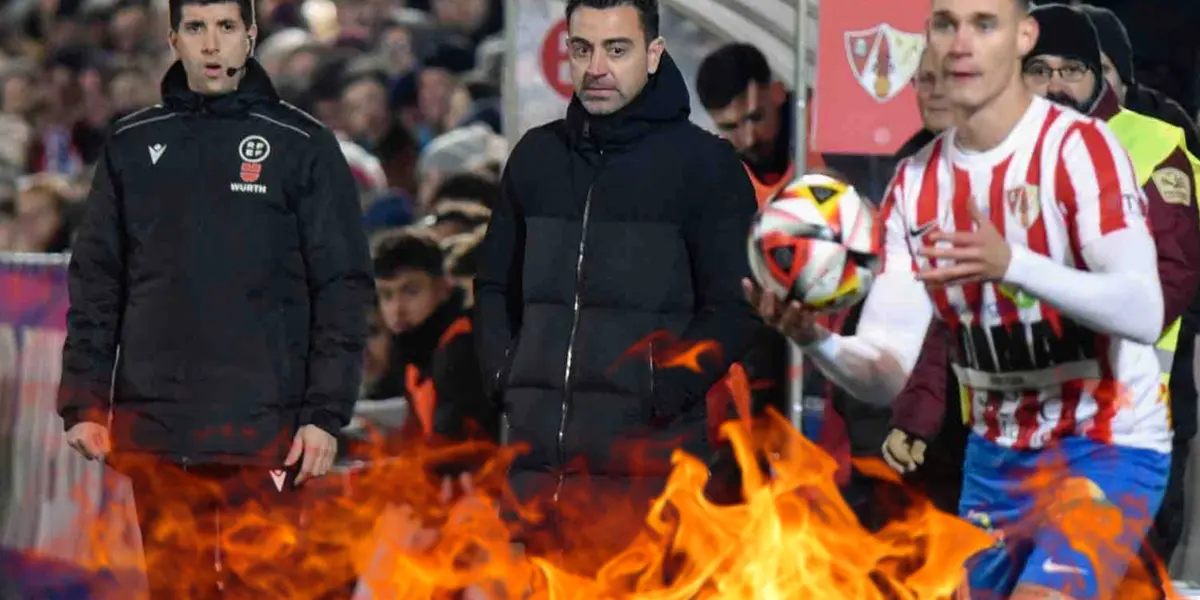 El Barça terminó sufriendo y mira como agredió un jugador del Barbastro a Xavi