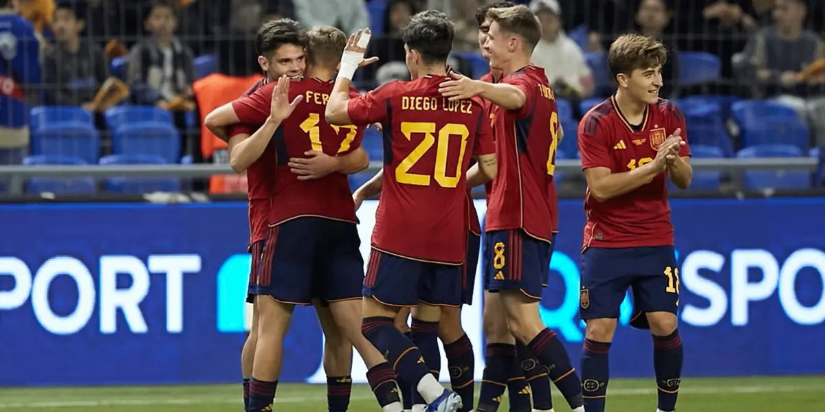 El canterano del Barça fue convocado a la selección de España Sub-21 y se destapó con un golazo ante Kazajistán, con dedicatoria especial incluida