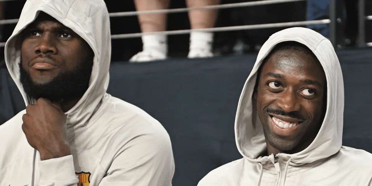 El conjunto blaugrana empata en el primer tiempo contra los milanistas y Dembelé estaba haciendo esto