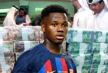 El conjunto blaugrana podría tener una buena venta entre manos si llega la oferta árabe por Ansu