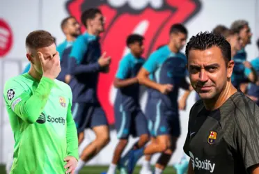 El conjunto blaugrana volvió a entrenarse hoy antes del partido ante el Girona y recibió la visita sorpresa de un crack, mientras que Ter Stegen fue operado