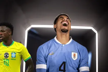 El defensor charrúa volvió a dominar en el duelo ante los jugadores merengones que no pudieron hacer nada en ataque