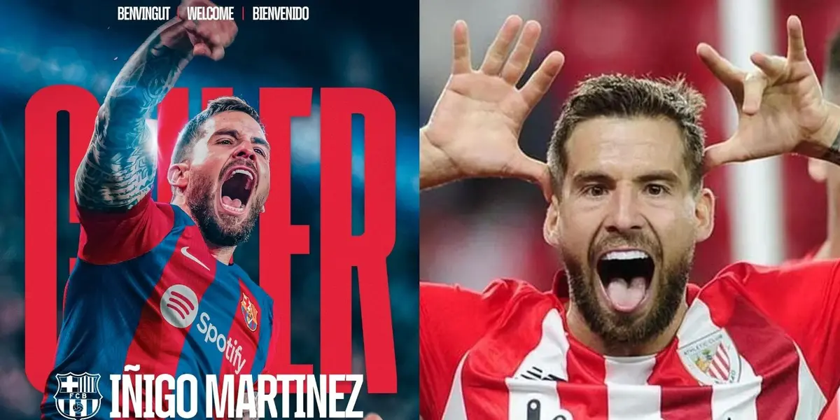 El defensor vasco fue presentado en el conjunto blaugrana y con su celebración característica