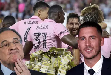 El delantero belga que estuvo años estafando de buena manera a Florentino, ahora juega en un equipo de baja categoría