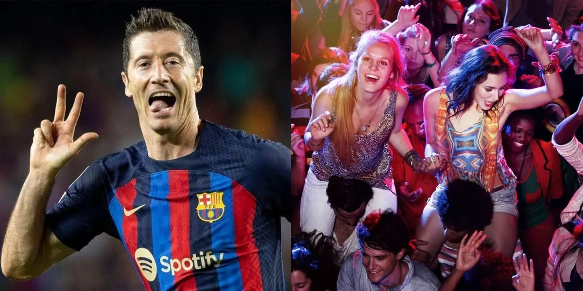 El delantero polaco armó una fiesta e invitó a algunos compañeros del club