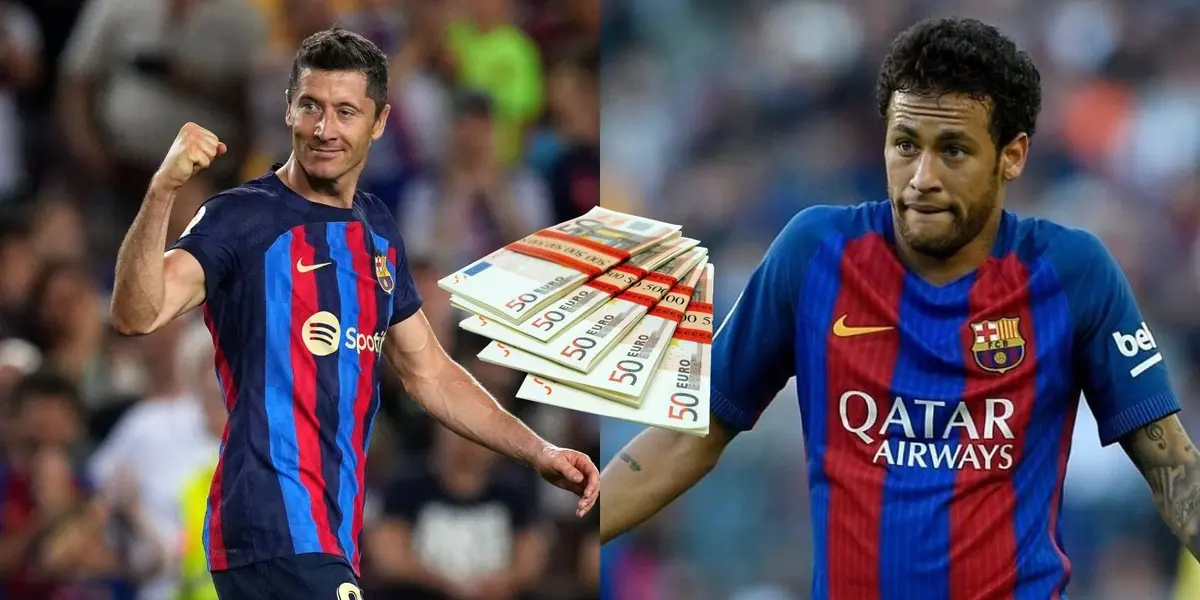 EL delantero polaco es de los que más cobran en el equipo pero mira lo que pidió Neymar para volver