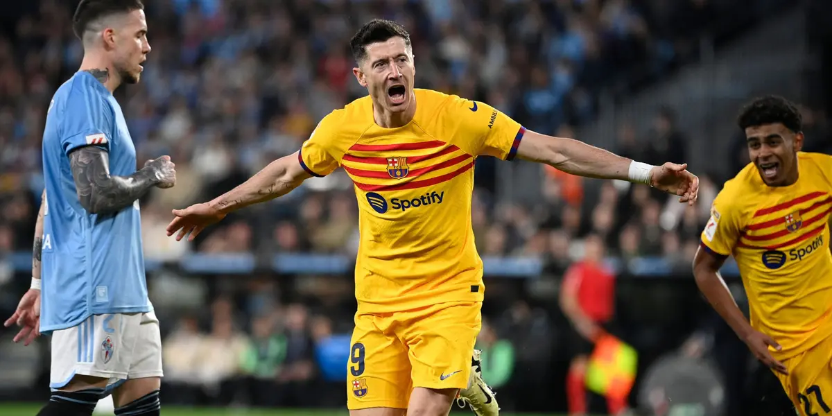 El delantero polaco marcó por duplicado y se vistió de héroe en un partido malísimo del equipo blaugrana