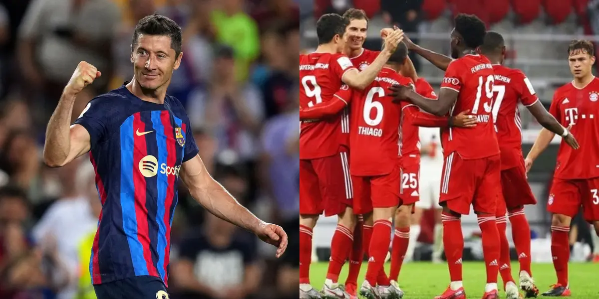 El delantero polaco vuelve a vestirse de agente y se lo vio hablando con este interés del Barça