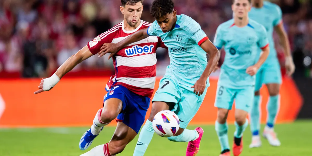 El extremo de 16 años marcó en el empate de ayer ante el Granada y habló para las cámaras del Barça, refiriéndose a su primer gol como culé