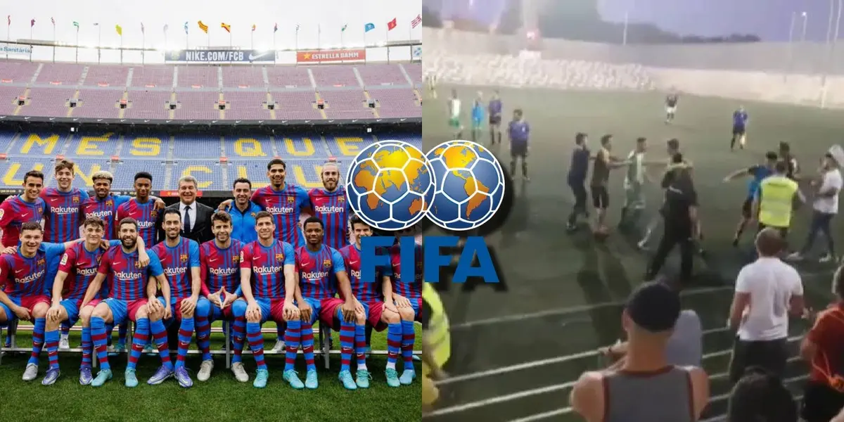 El futbolista que pertenece al Barcelona pero en vez de demostrar sobre el terreno de juego, se dedicó a pegarse con los rivales