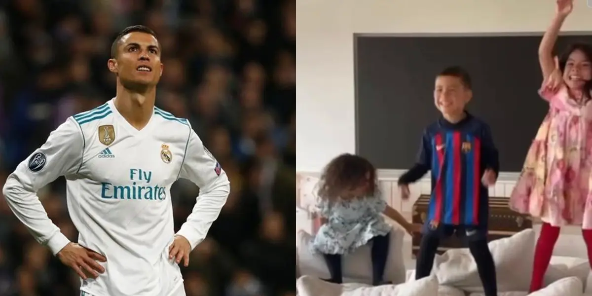 El hijo de CR7 apareció en unas historias de su madre con la última camiseta del Barcelona y ha provocado muchos comentarios en las redes