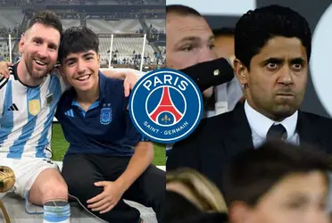 El ídolo blaugrana se despidió del conjunto parisino y ellos hicieron lo mismo pero no sin antes ser padreados por un niño