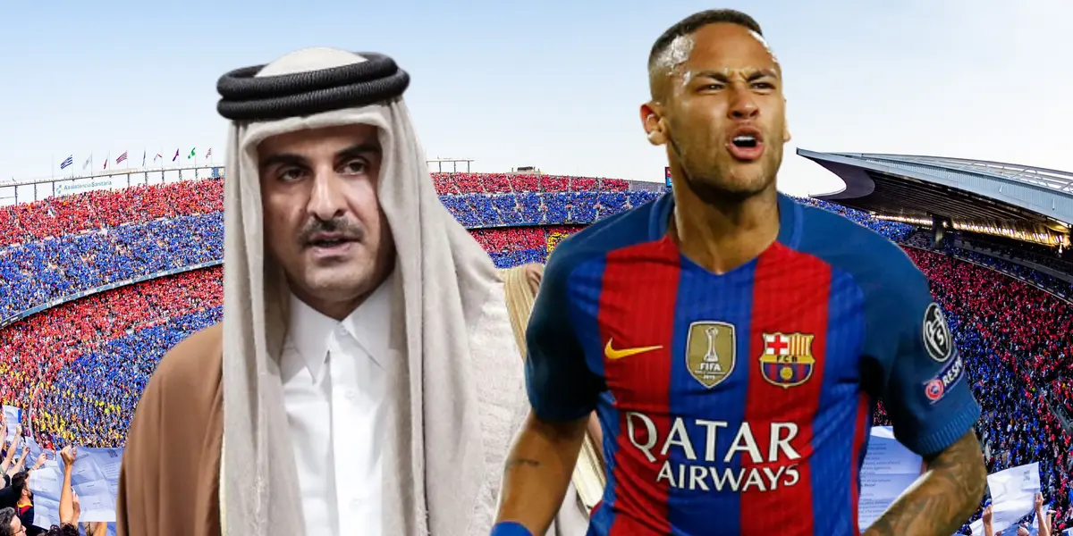El jeque qatarí está convencido de que el astro brasileño jugará en el Barça la temperada que viene