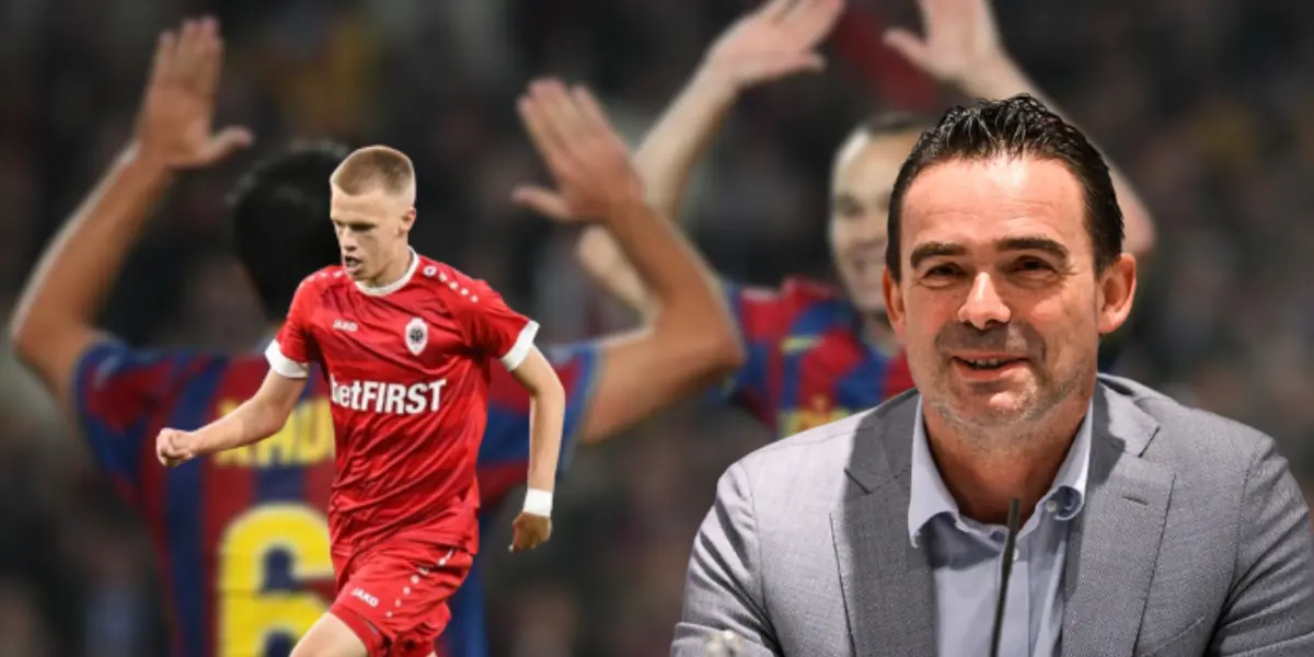 El neerlandés es el director deportivo del club belga que visita al Barça hoy por Champions y se animó a una comparación un tanto arriesgada