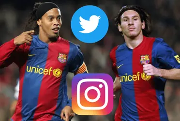El nuevo año puso melancólico al astro argentino que le comentó a Ronaldinho algo que no suele hacer nunca