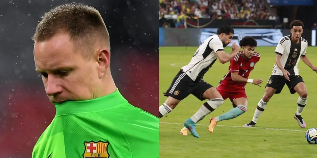 El portero del Barça se vio envuelto en una secuencia muy extraña durante el amistoso de selecciones