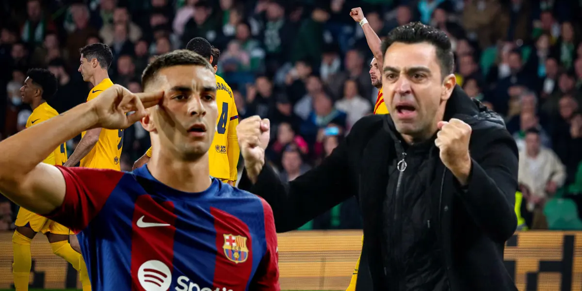 Ferran Torres marcó un hat-trick para Barça vs Betis y mira su gesto para Xavi