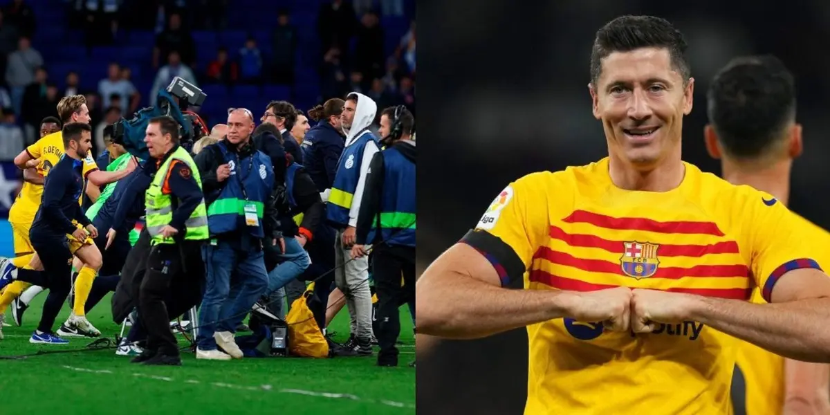 La actitud del polaco ante la invasión de los ultras del Espanyol sorprendió en las rede sociales