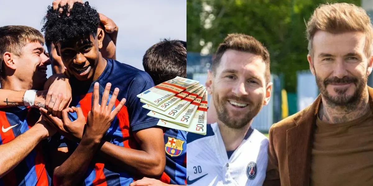 Lamine gana muy poco a pesar de ser el heredero del astro argentino, quien gana una fortuna ahora en Miami