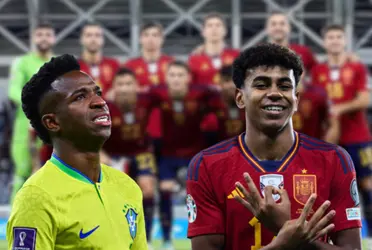 Lamine le da una lección a Lamine con la selección de España mientras él se dedica a llorar y pelearse con hinchas