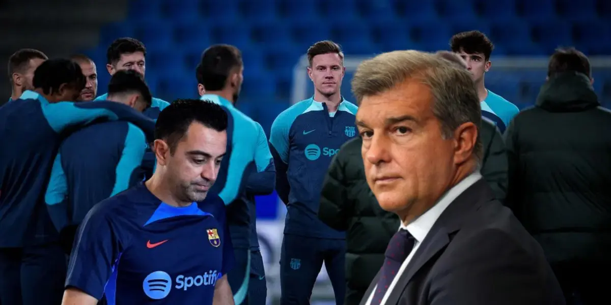 Laporta presiona a Xavi y el equipo, los visitó en la práctica con exigencias