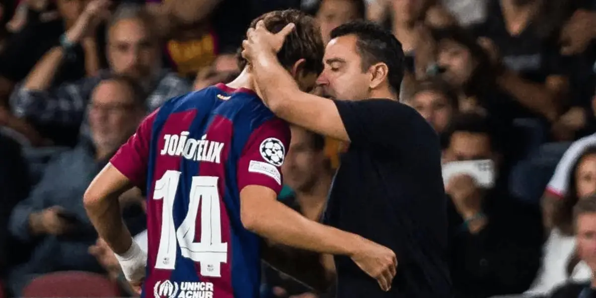 Le delantero luso necesitaba marcar desesperadamente para recobrar algo de confianza y Xavi se la dio unos minutos antes de hacerlo