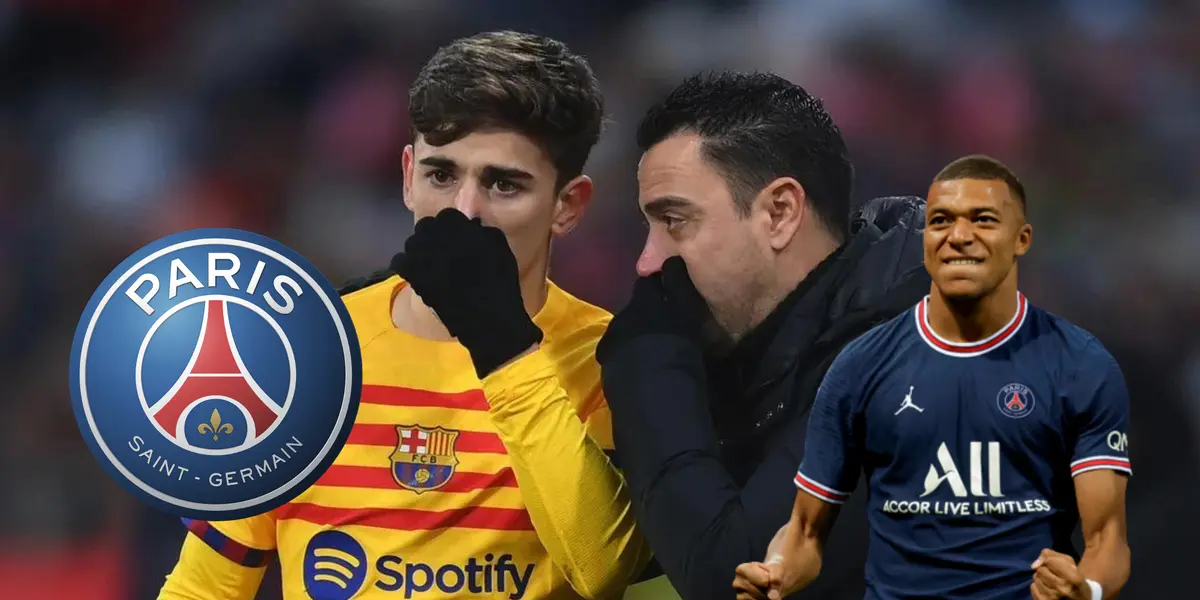 Los parisinos quieren hacerse con el pase de Gavi y el míster dio un consejo al Barça con él