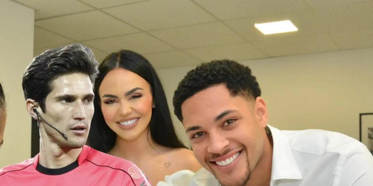 Mientras a Vitor Roque lo expulsaban insólitamente, la reacción de su esposa