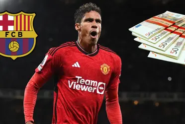 Mientras en el Manchester United cobra 17 millones, el salario para Varane en el Barça