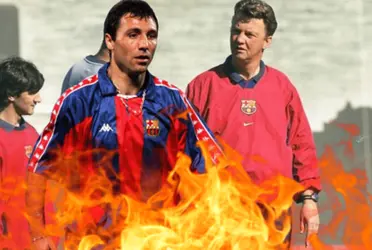 El mítico delantero azulgrana e ídolo de la institución se la agarró con el míster neerlandés por no aprovechar a este crack argentino 