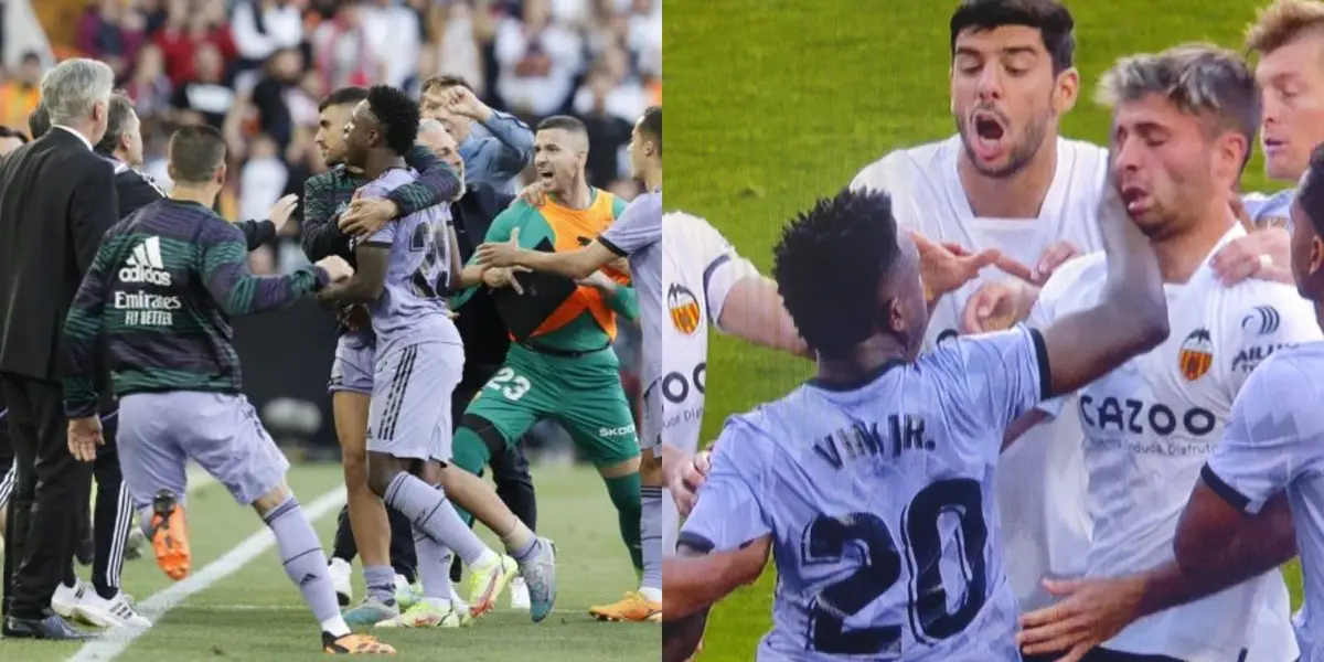 Tras la pelea de Vinicius en el Valencia Real Madrid, podrían caerle varias jornadas de suspensión 